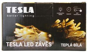 TESLA lighting Tesla - dekorativní závěs, 2700K, 200LED, 2m x 2m + 5m kabel, 230V, 8 funkcí, timer, IP44