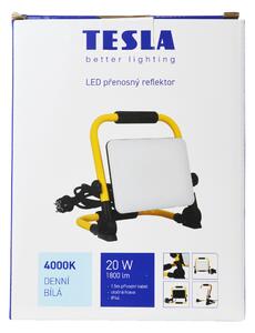 TESLA lighting Tesla - LED pracovní reflektor 20W, 1800lm, 230V, 4000K, Ra 80, 110st