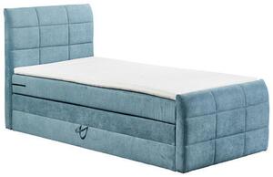 POSTEL BOXSPRING, 100/200 cm, textil, kompozitní dřevo, modrá MID.YOU - Postele boxspring, Online Only