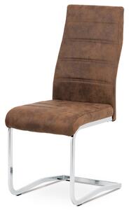 Jídelní židle, látka "COWBOY" hnědá, chrom DCH-451 BR3