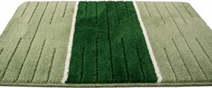 Koupelnový kobereček COMO zelený / krémový, pruhy
