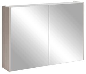 Rodan Zrcadlová Skříňka 80 cm - Šedá - Boční Panely Kašmír - Závěsná - Bezúchytková - 2dveřová - VENA