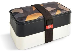 Obědový box s příborem, Bento, 1,2l, Iris Barcelona, hnědý