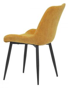 Jídelní židle MIREN — látka, kov, více barev Žlutá