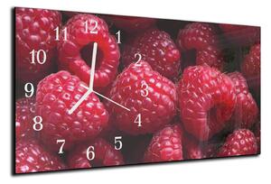 Nástěnné hodiny ovoce čerstvá malina 30x60cm - plexi
