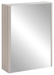 Rodan Zrcadlová Skříňka 40 cm - Šedá - Boční Panely Kašmír - Závěsná - Bezúchytková - 1dveřová - BELLO