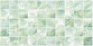 Obkladové panely 3D PVC TP10009505, cena za kus, rozměr 964 x 484 mm, mozaika perleťově zelená, GRACE
