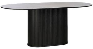 Unique Furniture Černý dubový jídelní stůl Nola 180 x 95 cm