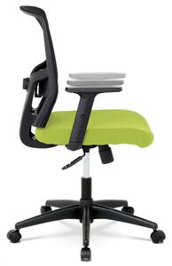 Kancelářská židle na kolečkách KOLTA – s područkami, černá/zelená