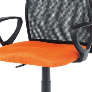 Kancelářská židle, látka MESH oranžová / černá, plyn.píst KA-B047 ORA