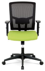 Kancelářská židle na kolečkách KOLTA – s područkami, černá/zelená