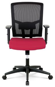 Kancelářská židle na kolečkách KOLTA – s područkami, černá/vínová