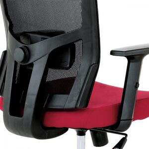 Kancelářská židle, látka vínová + černá, houpací mechnismus KA-B1012 BOR