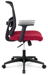 Kancelářská židle, látka vínová + černá, houpací mechnismus KA-B1012 BOR