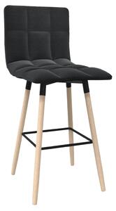 Barová židle černá textil