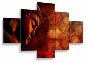 Obraz - Buddha v červených tónech (125x70 cm)