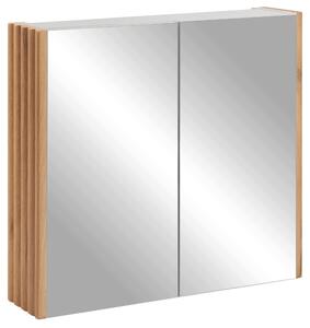 Rodan Zrcadlová Skříňka 60 cm - Šedá - Boční Panely Dub Craft Zlatý - Závěsná - Bezúchytková - 2dveřová - BELLO