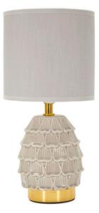 Béžová keramická stolní lampa s textilním stínidlem (výška 30,5 cm) Pigny – Mauro Ferretti