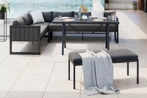 ZAHRADNÍ JÍDELNÍ SET 4dílné, kov, sklo, textil Ambia Garden, Online Only