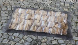 Špongr Kožešinový koberec / předložka z finského mývalovce 100 x 130 cm menší Natur