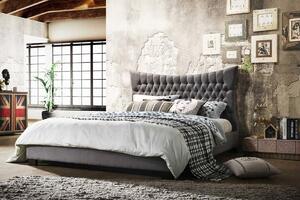 SASKIA manželská postel 180 x 200, šedá