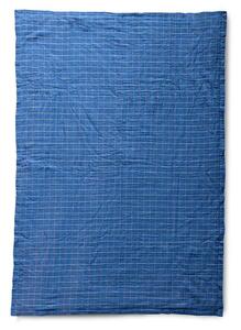 Bavlněný přehoz Checkered Sherpa Blue 130 x 170 cm