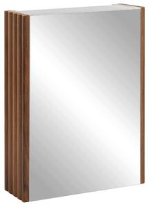 Rodan Zrcadlová Skříňka 40 cm - Šedá - Boční Panely Dub Ořech - Závěsná - Bezúchytková - 1dveřová - BELLO