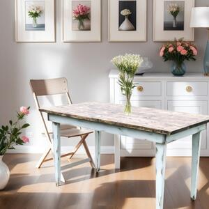 Stará Krása – Ruční výroba Jídelní stoly s bílou patinou 76 x 150 x 70 cm
