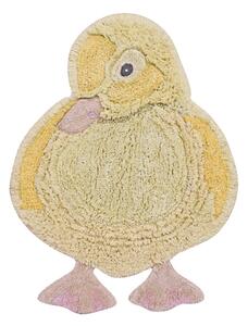 Žlutý pratelný ručně tkaný bavlněný dětský koberec 95x120 cm Ducky – Lorena Canals
