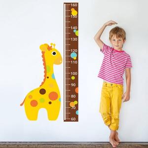 Housedecor Samolepka na zeď Metr a žirafa s puntíky