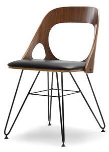 Židle Alik (ořech tmavý + černá). Akce -10%