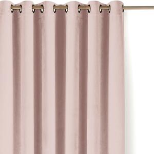 Světle růžový sametový dimout závěs 530x270 cm Velto – Filumi