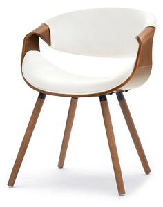 Židle Bjorn K (bílá + ořech). Akce -10%