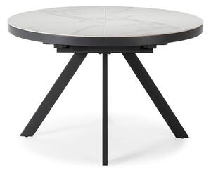Kulatý rozkládací jídelní stůl s přídavnou deskou s keramickou deskou ø 120 cm Bela – Marckeric