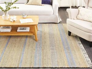 Jutový koberec 160 x 230 cm béžový/modrý TALPUR
