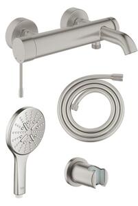 Vanová baterie Grohe se sprchovým setem 150 mm supersteel GBAL11
