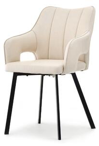 Židle Carl (krémová + černá). Akce -10%