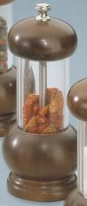 Chiarugi GOURMET FAMILY Mlýnek na sůl a pepř, akrylové sklo, bukové dřevo, barva ořech