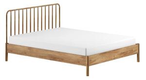 Dvoulůžková postel z dubového dřeva bez roštu 180x200 cm v přírodní barvě Olive Spindle – Vipack