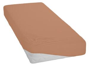 MatraceKing Jersey prostěradlo tmavě hnědá 90 x 200 cm