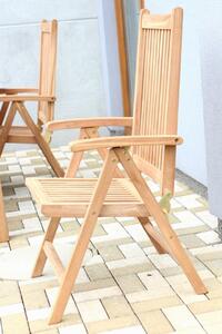 Texim EDY - zahradní teaková skládací a polohovací židle