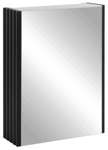 Rodan Zrcadlová Skříňka 40 cm - Šedá - Černé Boční Panely - Závěsná - Bezúchytková - 1dveřová - BELLO
