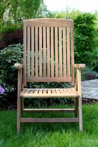 Texim AMERICA I - teaková zahradní skládací a polohovací židle