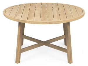 Hector Kulatý zahradní stůl Castello 130 cm z masivu akáciové dřevo/teak