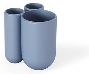 Modrý plastový kelímek na zubní kartáčky Touch – Umbra