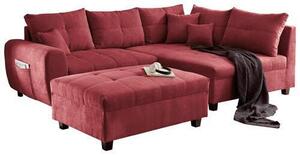 ROHOVÁ SEDAČKA, textil, kompozitní dřevo, bobulová MID.YOU - Sedací soupravy, Online Only