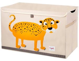 3 Sprouts Toy Chest - Uzavíratelná bedýnka na hračky Varianta: Leopard