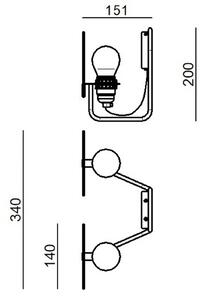 Stilnovo Bugia LED nástěnné světlo, 2 zdroje bílá