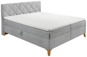 AMERICKÁ POSTEL, 180/200 cm, textil, kompozitní dřevo, světle šedá MID.YOU - Online Only postele, Online Only