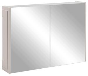 Rodan Zrcadlová Skříňka 80 cm - Šedá - Boční Panely Kašmír - Závěsná - Bezúchytková - 2dveřová - CLASSIC